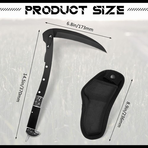 2-Piece Grass Cutting Tool Set - 14.6" Folding Sickles for Gardening & Farming - Picture 4 of 9