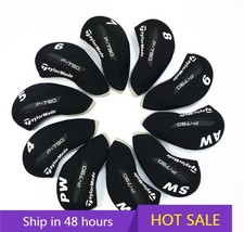 Black TaylorMade P790 Neoprene Golf Iron Covers Headcover 10Pcs