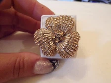 Costume Champagne Colored Stone Cocktail Ring