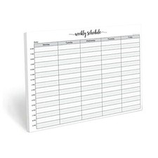 Weekly Schedule Planning Notepad - 50 Sheets 8.5" Letter 8.5" x 11" Mon-Fri
