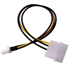 2pcs 3-Pin ATX Fan to 4-Pin Molex IDE Connector PC CPU Fan Power Adapter Cable