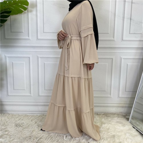 Mujeres Musulmanas Jilbeb Vestido de Fiesta Islámico Abaya Manga Larga Maxi Vestido Bata de Ramadán - Imagen 129 de 206