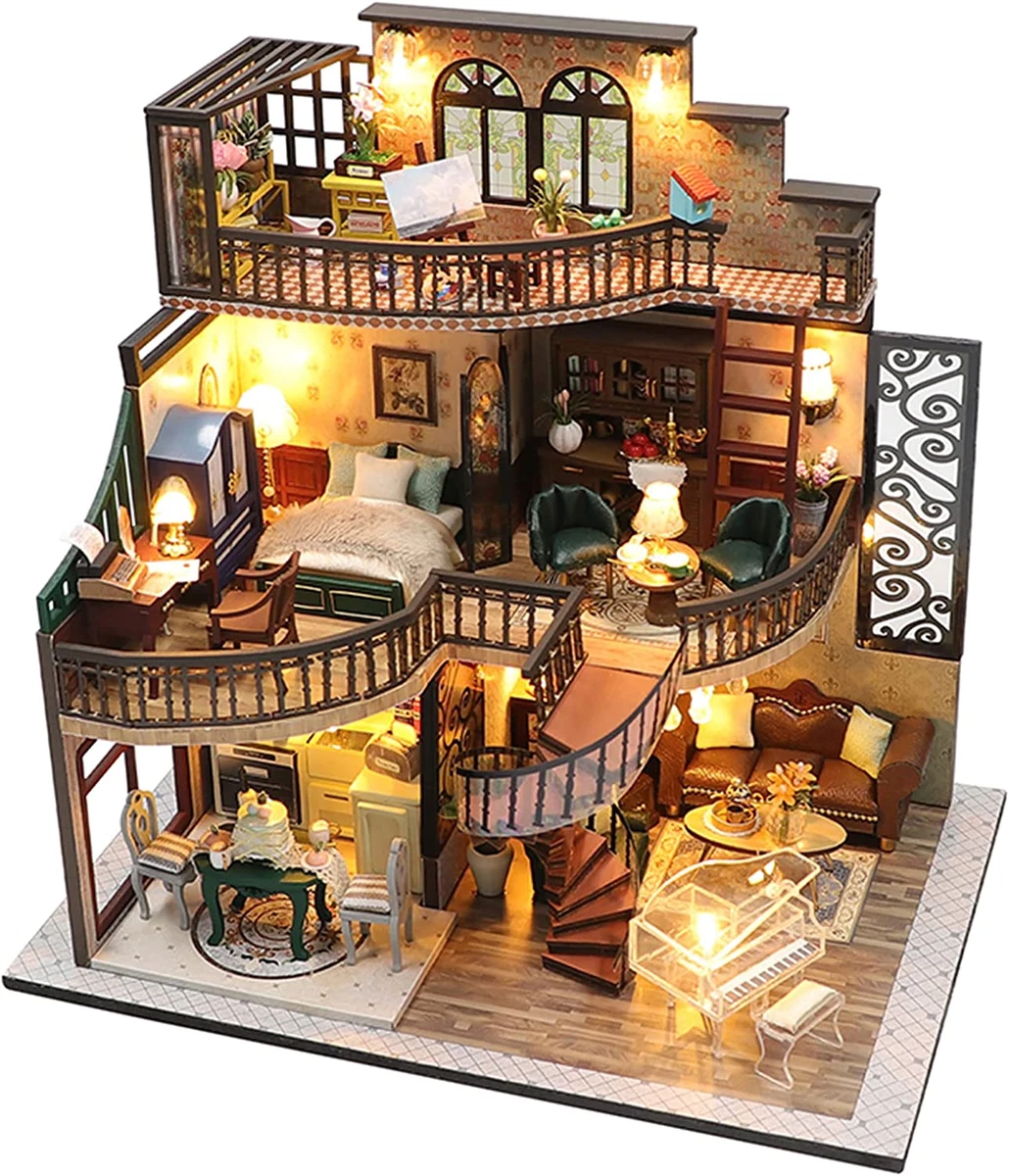 DIY Miniature Dollhouse Kit  Music Studio Room 