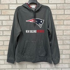 New England Patriots NFL Hoodie Pullover Mens Size Large Gray NFL Team Apparel