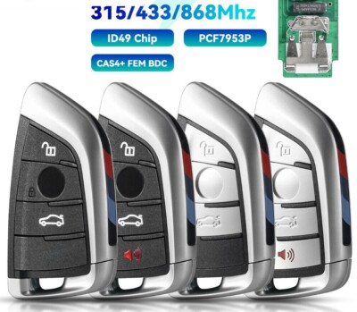 Fits BMW 315/434/868Mhz CAS4 CAS4+ FEM BDC Complete Transponder Remote Key