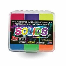 ProAiir Solids Neon Body Face Paint Makeup Palette for SFX
