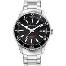 Orologio Uomo NAUTICA PACIFIC BEACH NAPPBF909 Acciaio Nero Sub 100mt