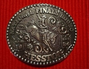 Hesston 1984 NFR National Finals Rodeo Belt Buckle Tenth Edition Collectors