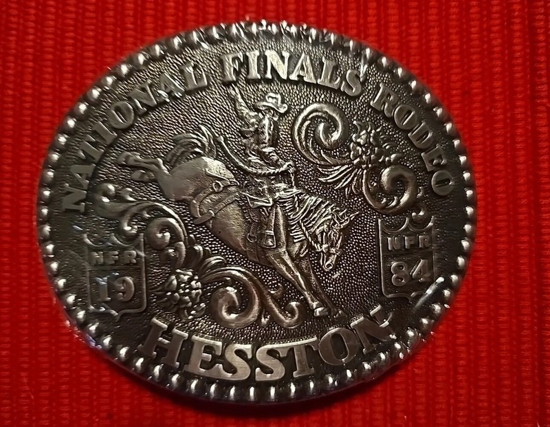 Hesston 1984 NFR National Finals Rodeo Belt Buckle Tenth Edition Collectors