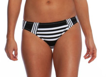 La Blanca L57720 Black  White Side Spliced Hipster Swim Bottoms Women's Sz 12