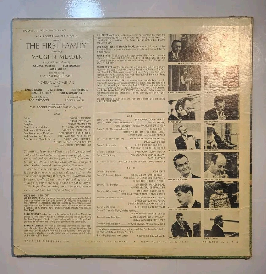 Vintage Vinyl Record: 1962 The First Family JFK Kennedy family parody Very Funny Foto 3 de 4