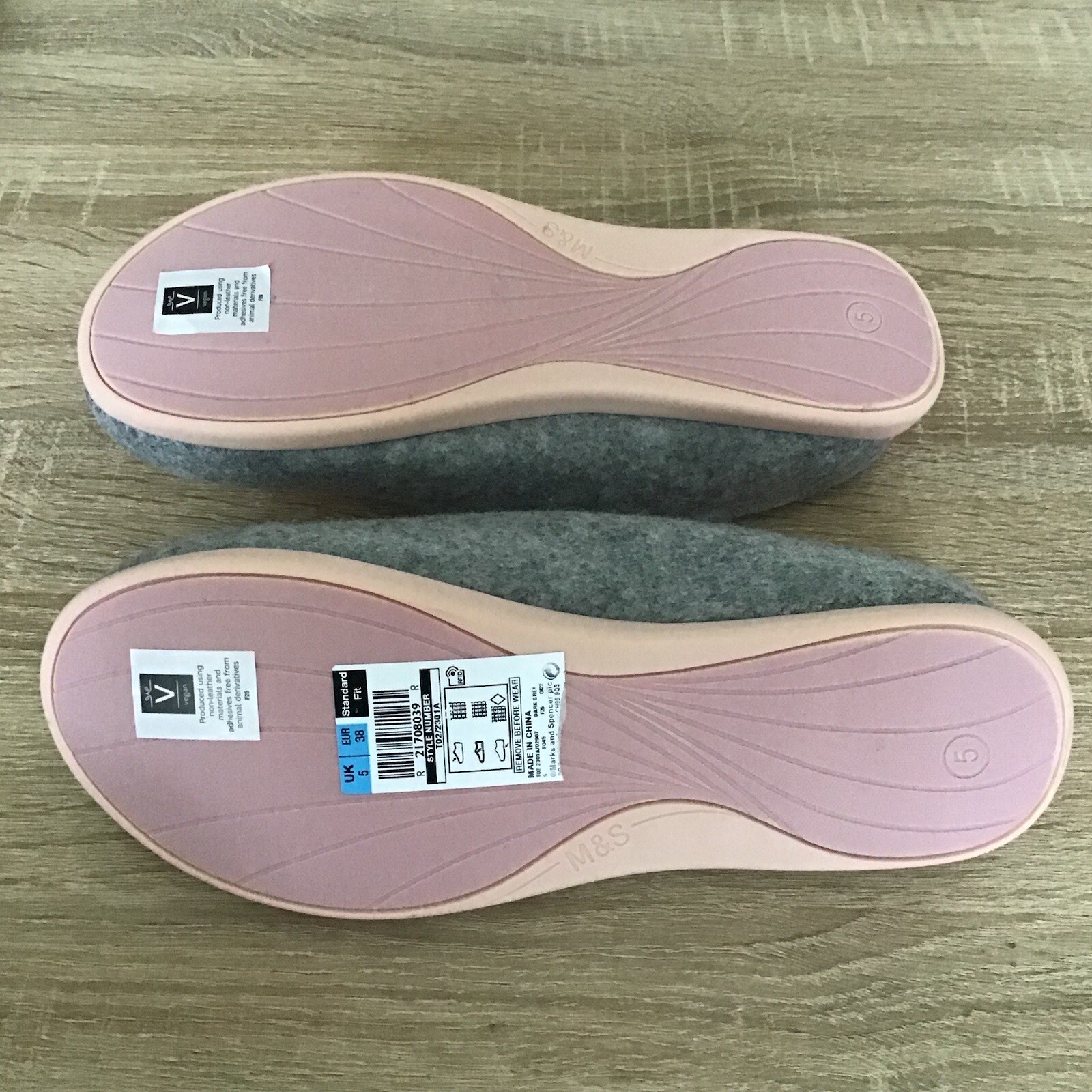 M&S Percy Pig Mule Slippers Grey eBay