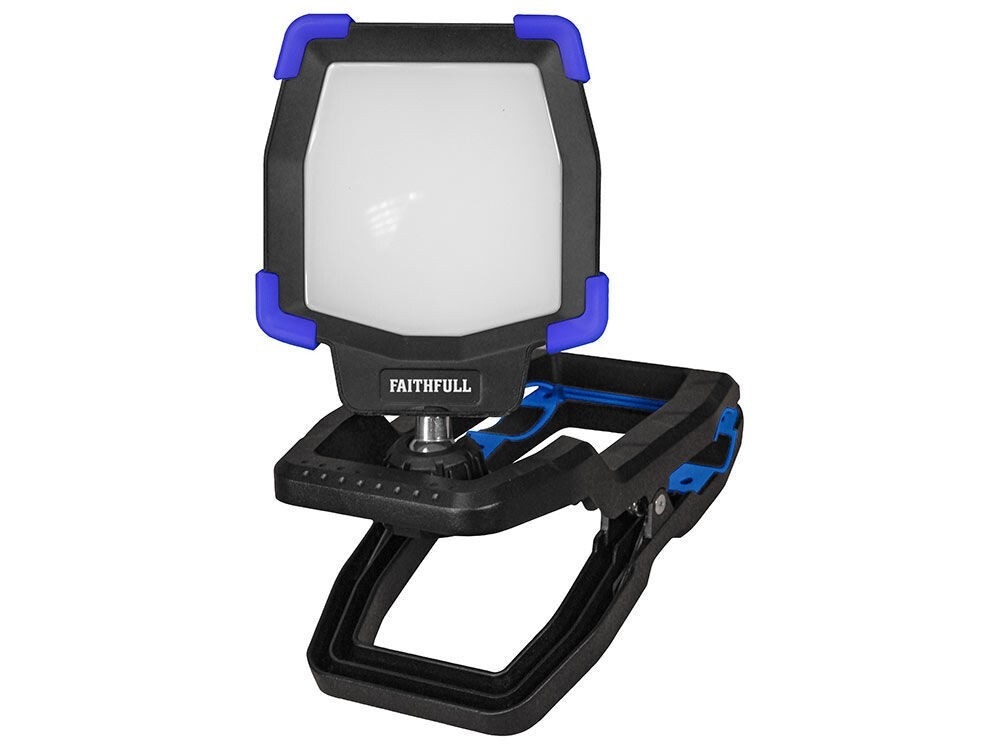 Faithfull LED Rechargeable Clip Light 30W & USB Powerbank 3000 Lumen FPPCLIP30R