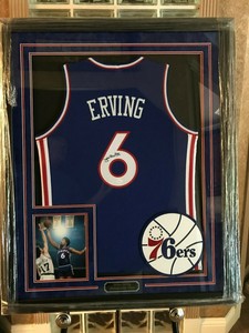 dr j signed jersey