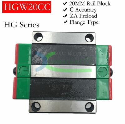 20mm HIWIN HGW20CC Linear Rail Guide Slider Block For Linear Guideway CNC Router