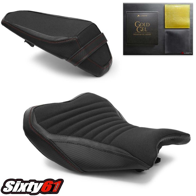Kawasaki Z900 Seat Covers with Gel 2017 2018 2019 Luimoto Black Carbon