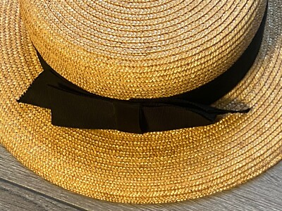 Vintage Designer Yves Saint Laurent YSL Straw w/ Ribbon  display picture 1