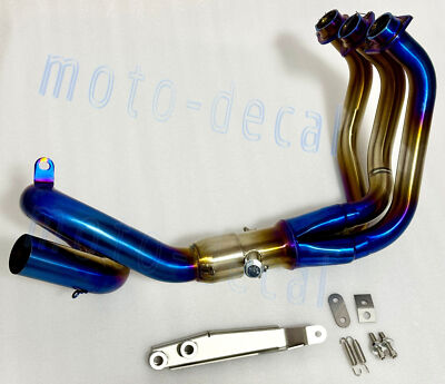 51mm XSR900 2016-2020 Exhaust System Header Link Pipe Stainless Half Blue 