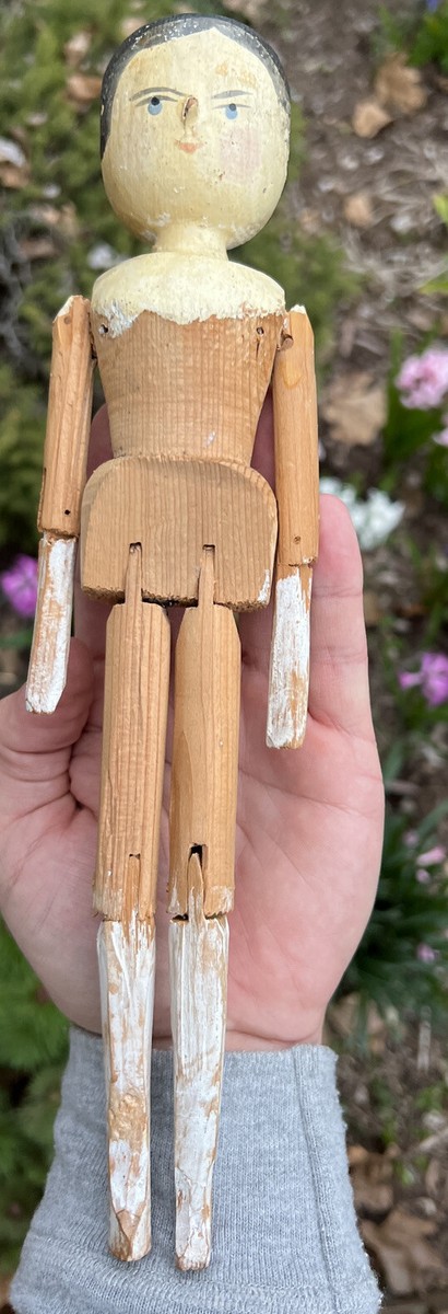 【SALE】ドイツ アンティークペグドール Grodnertal 木の人形 SALE】ドイツ アンティークペグドール Grodnertal 木の人形 Antique