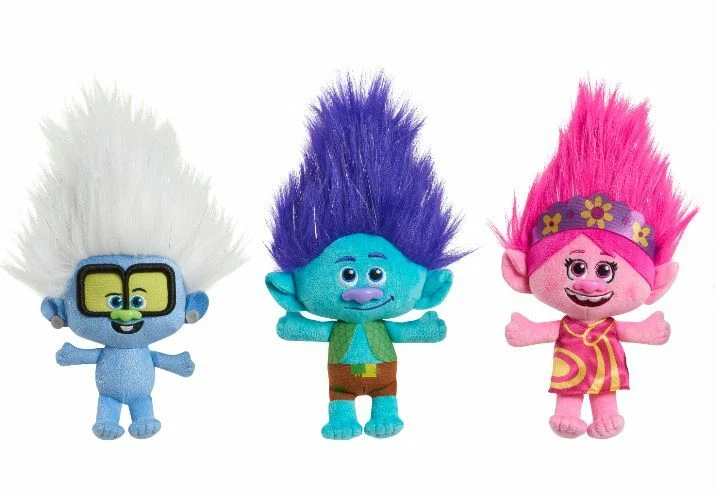 Paquete de 3 peluche peque o Trolls World Tour amapola pop mezclada rama y diamante peque o