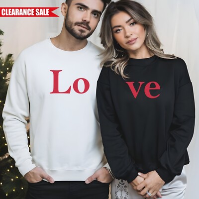 Liebe Valentinstag Sweatshirt bedruckt Wifey Hubby Paar passendes Geschenk Pullover