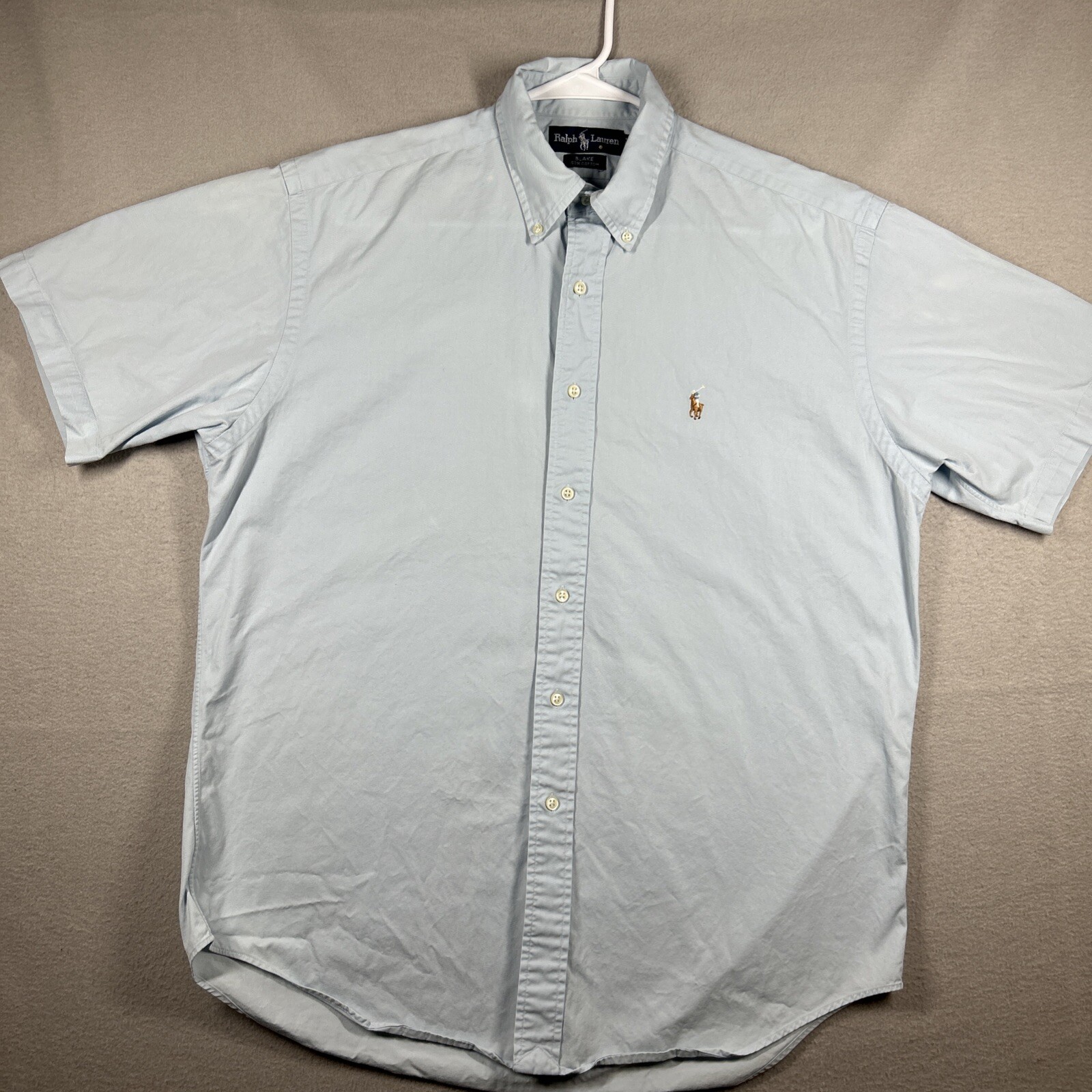Camicia Ralph Lauren Colorata Pony Uomo M Blu Bottoni (LEGGI DESCRIZIONE)