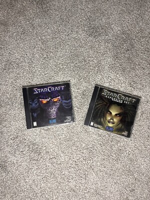 Starcraft and Starcraft Brood War Expansion Set PC, 1998 CD-ROM Windows ...