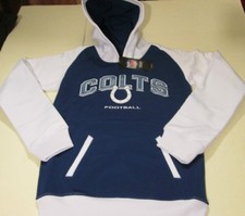 INDIANAPOLIS COLTS PULLOVER HOODED SWEATSHIRT YOUTH SIZE MEDIUM 10-12 -BLUE-NWT