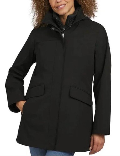 BLACK LANDS' END WOMENS MEDIUM~3-IN-1 SYSTEMS COAT~JACKET~VEST~NEW - Picture 2 of 5