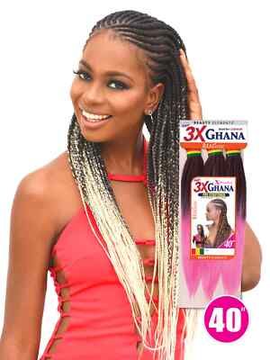 Multi Pack REALISTIC - Original X-Pression 3X Ghana Braids 40'' Easy to braid