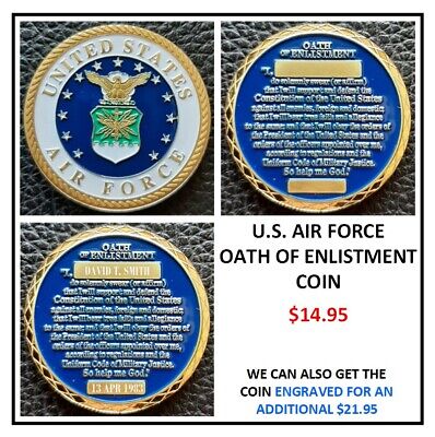 Challenge Coin: US AIR FORCE Oath of Enlistment-Ships from AZ, USA | eBay