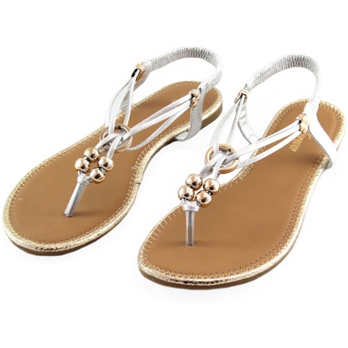 New women's shoes open toe sandals t strap sling back summer casual party silver - Picture 8 of 8