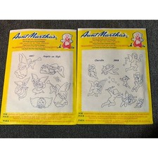 Aunt Martha's Angels on High and Cherubs Embroidery Hot Iron Transfers Patterns