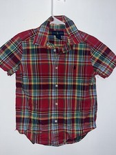 kids ralph lauren plaid button down shirt. Sz 5 Boys