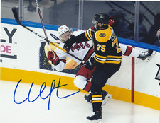 CONNOR CLIFTON BOSTON BRUINS  ACTION SIGNED 8X10