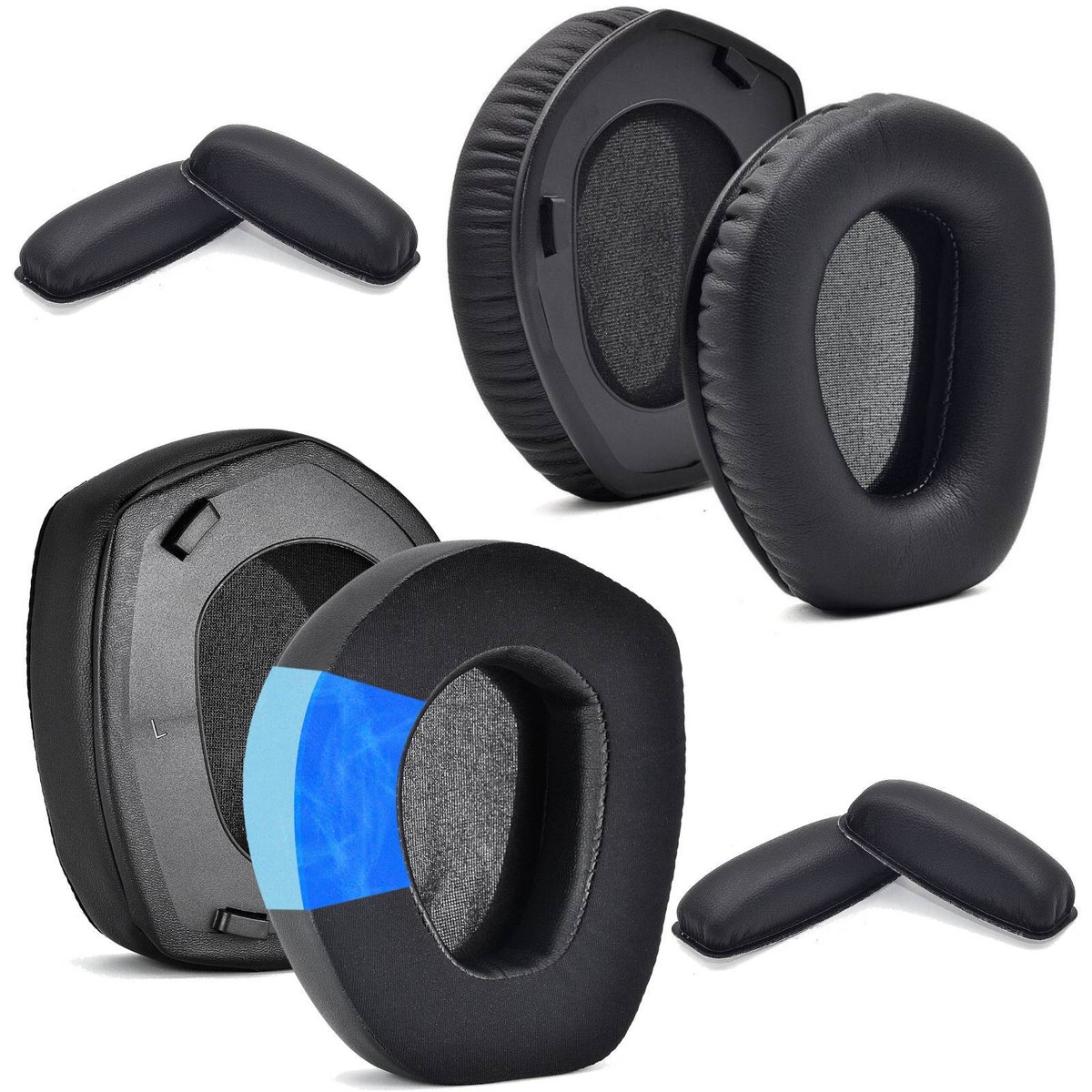 Replacement Ear Pads Cushion and Headband for Sennheiser HDR RS165 175 185 195