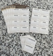 THE PAPER LOFT Scrapbook Paper Journaling Cards Calendar Months Junk Journal Lot