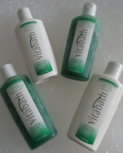 4 x VITABATH ORIGINAL FRÜHLING GRÜN ZUCKERPEELING & LOTION Ea 8 & 6 FL OZ Vintage HTF - Bild 2 von 4