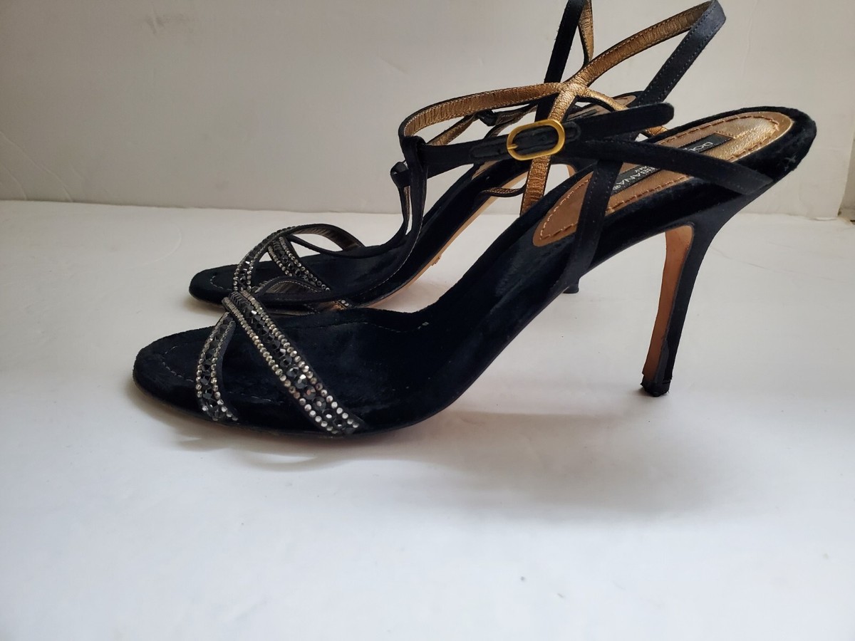 Crystal Slingback Sandals black サイズ37-