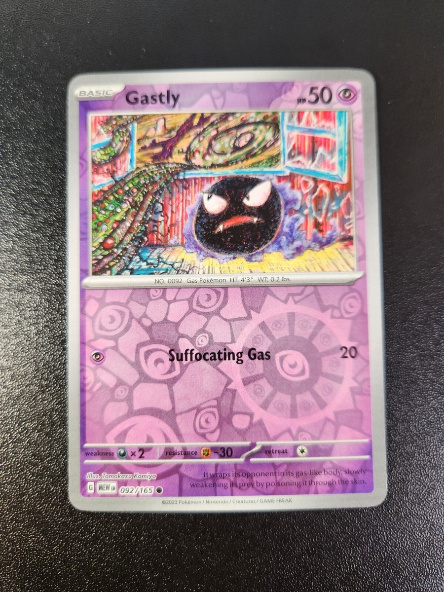 Pokemon TCG Gastly 092/165 Scarlet & Violet - 151 Reverse Holo