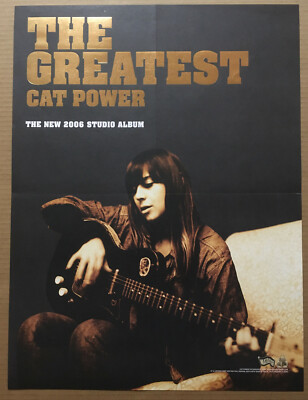 CAT POWER Rare 2006 PROMO POSTER w/ METALIC GOLD LETTER 4 Greatest CD USA 18x24 