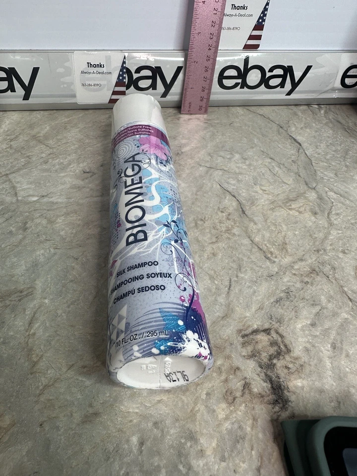 Champú de seda Aquage Biomega 10 OZ para curso de cabello rizado o control de frizz UV Prot Foto 2 de 4