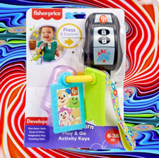 NEW Fisher Price Car Keys Remote Control Toy Activity Baby Play & Go Sensory