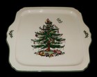 Spode, England CHRISTMAS TREE, Square Handled Serving Tray, 12 3/8"