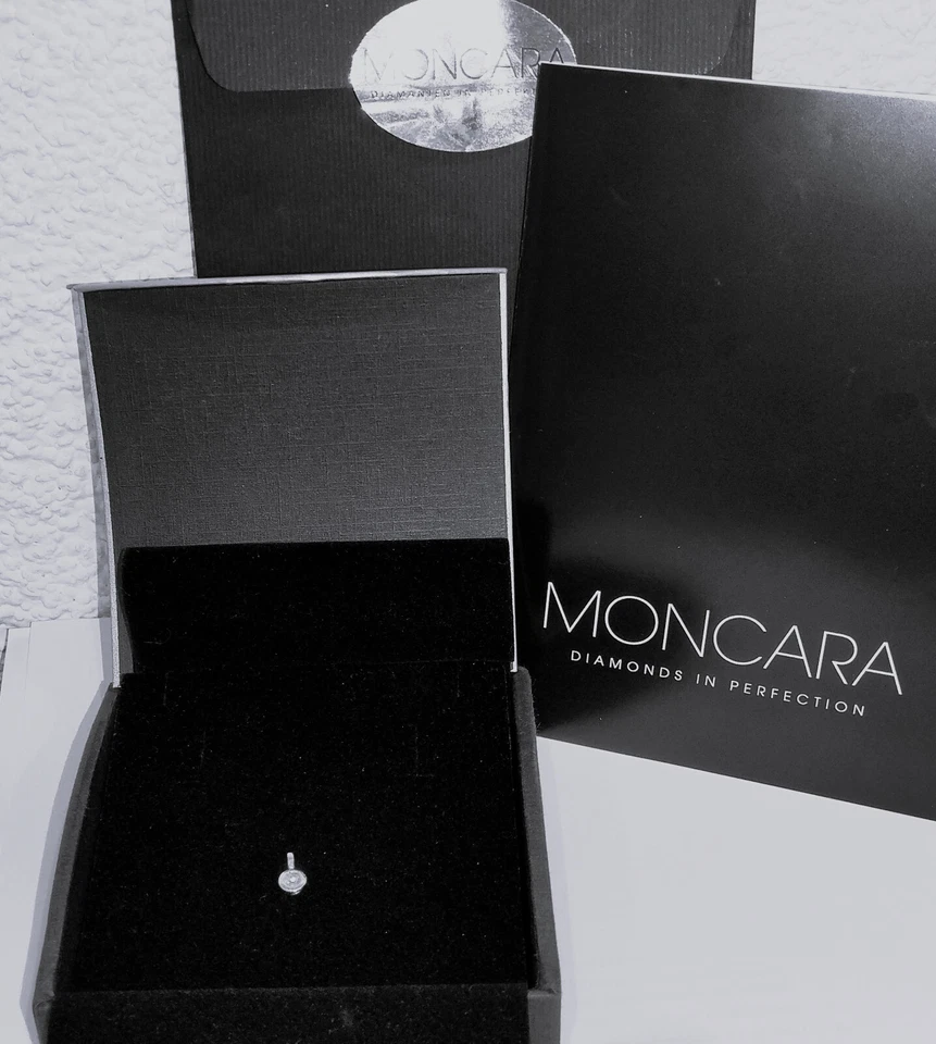 Weißgold Solitäranhänger  mit Brillant  0,15 ct Lupenrein Moncara mit Zertifikat - Bild 2 von 4