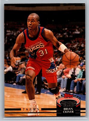 Brian Oliver 1992-93 Stadium Club BASKETBALL #113 Philadelphia