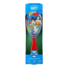 WET BRUSH DC HEROES SUPERGIRL WONDER WOMAN DETANGLING HAIR BRUSH LIMITED EDITION