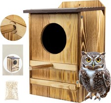 Owl House-Wooden Owl Box Owl Houses for Outdoors Suitable for Barn Owl Nesting