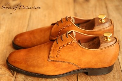 Barker hellbraune brünierte Leder Derby Schuhe UK 9 US 10 EU 43