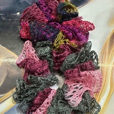 NEW hand made crocheted hair tie scrunchies set of 2